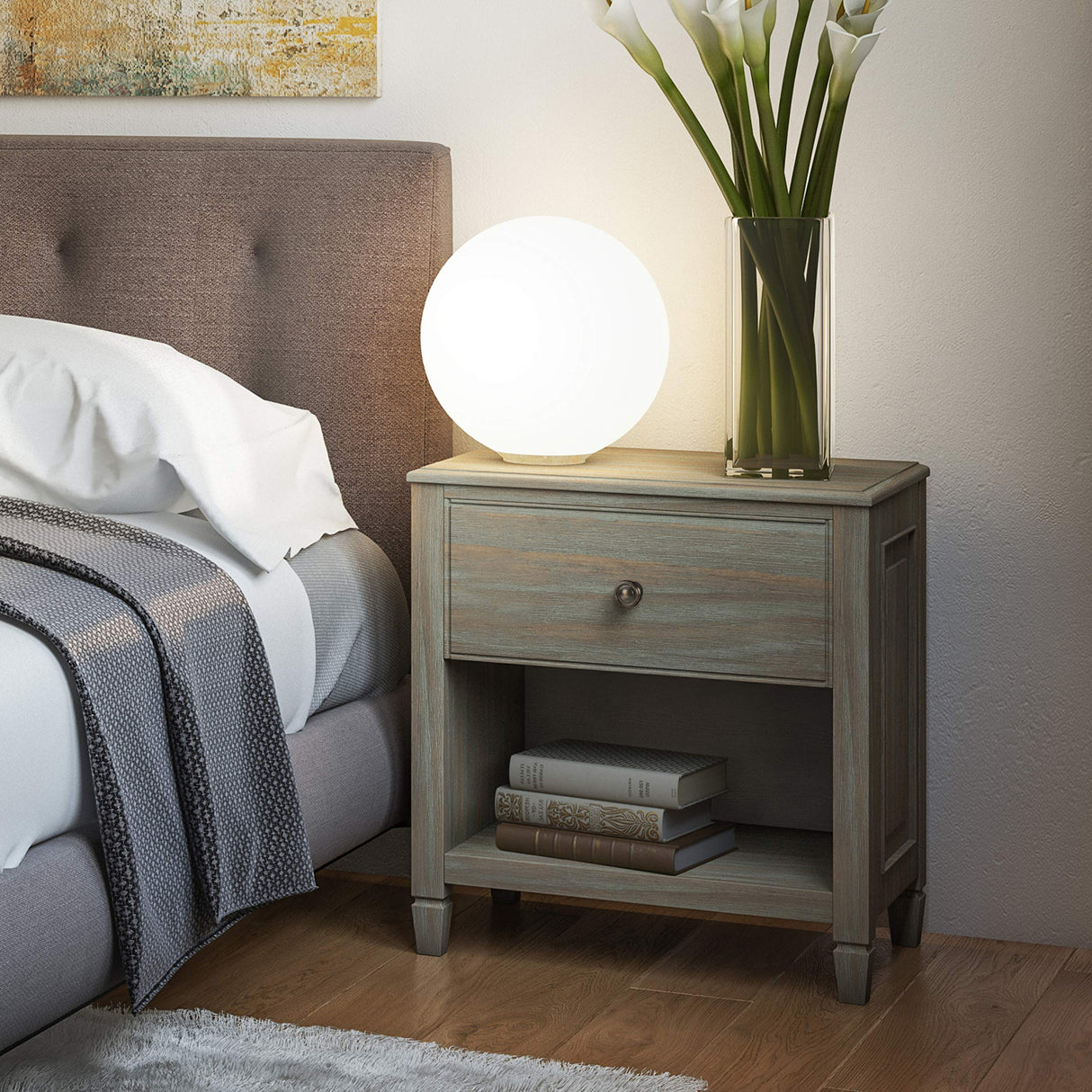 24 Inch Wide Night Stand, Bedside table