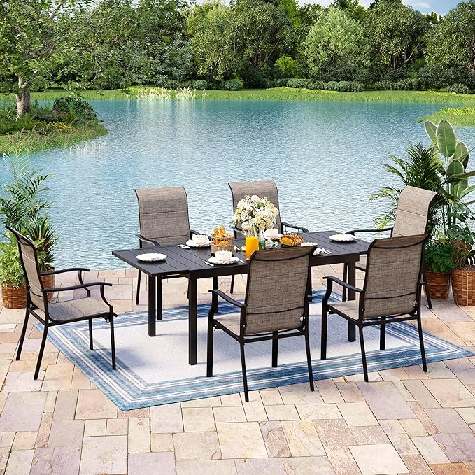 5 Pieces Patio Dining Set, 4 People Outdoor Furniture Set