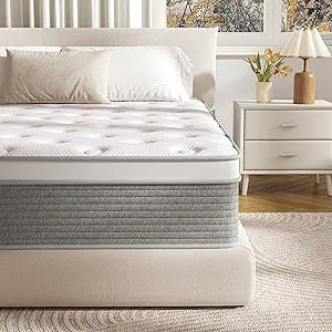Queen Mattress, 12 Inch Queen Size Mattress Hybrid Design Memory Foam Queen