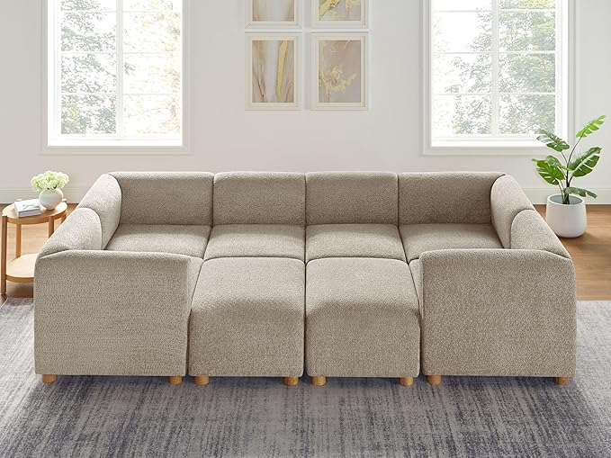 Oversized Modular Sectional Sofa, U-Shaped Living Room