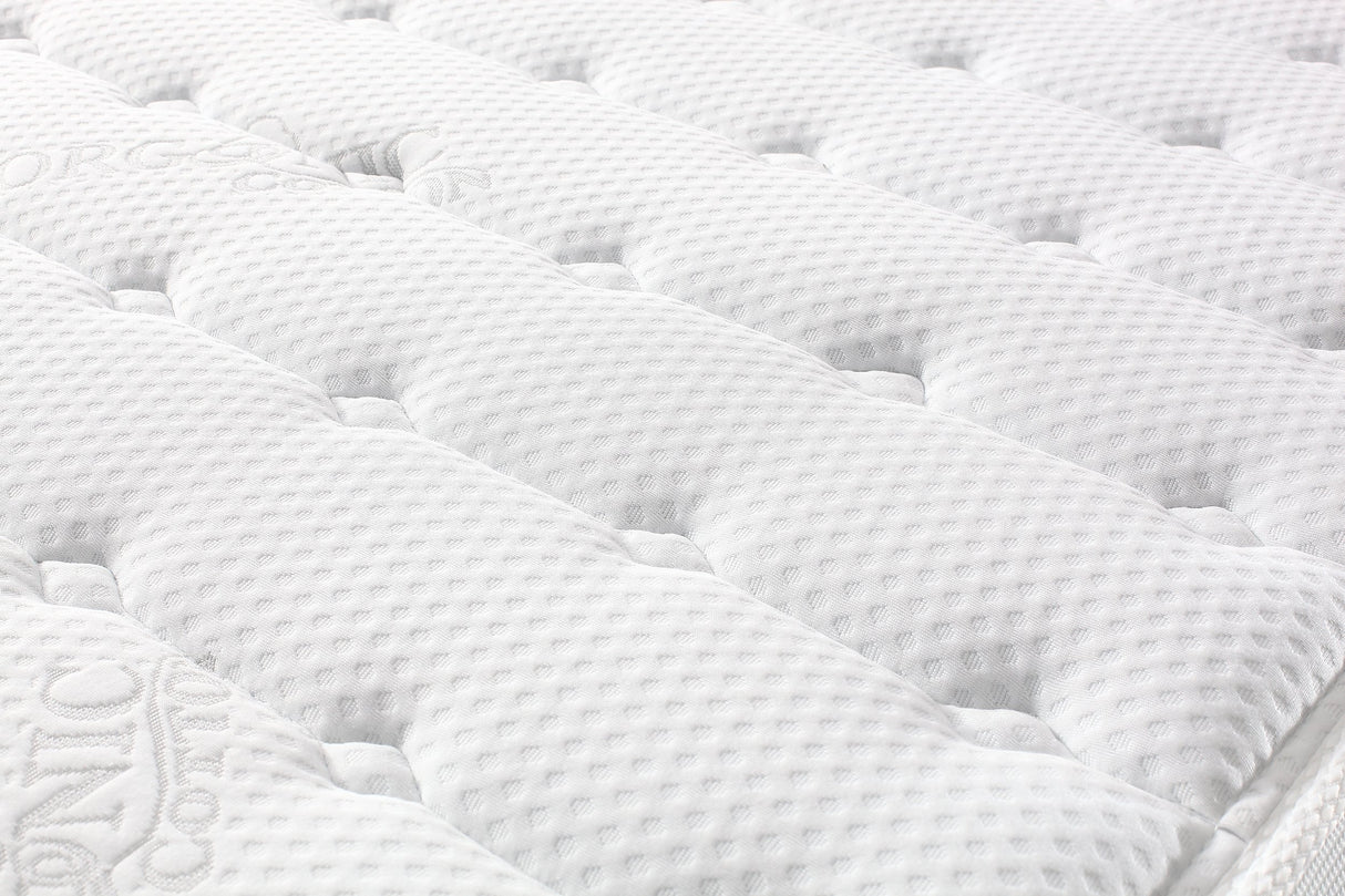 Oliver Smith - Organic Cotton - 16 Inch - Deluxe Sleep - Plush Euro Pillow Top - Cool Memory Foam & Pocket Spring Mattress