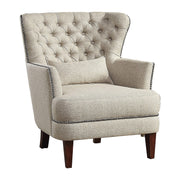 Accent Chair Reading Chair Comfy Chair, Upholstered Armchair with Solid Wood Frame
