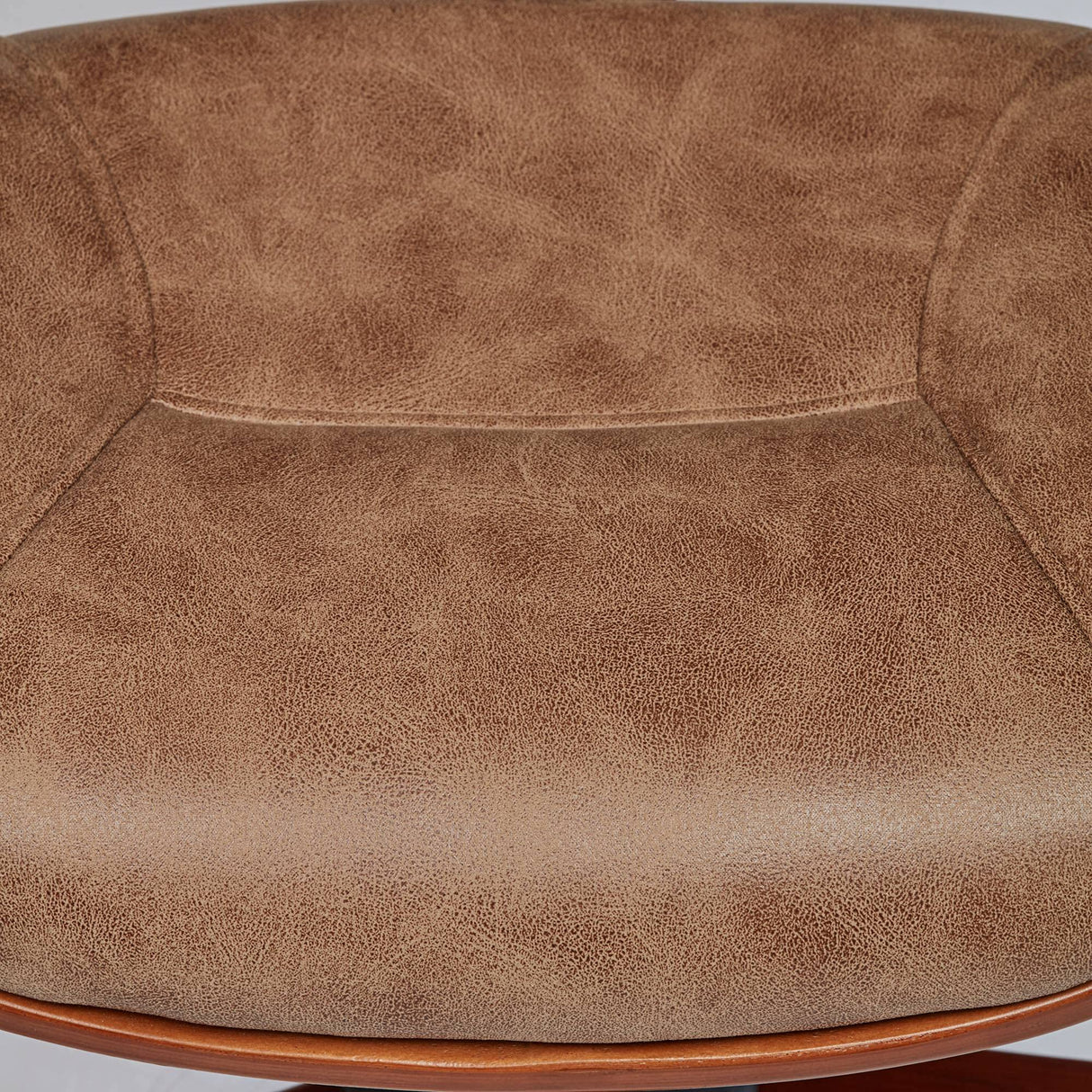 Julian Walnut Veneer and Steel Adjustable Swivel Office Chair