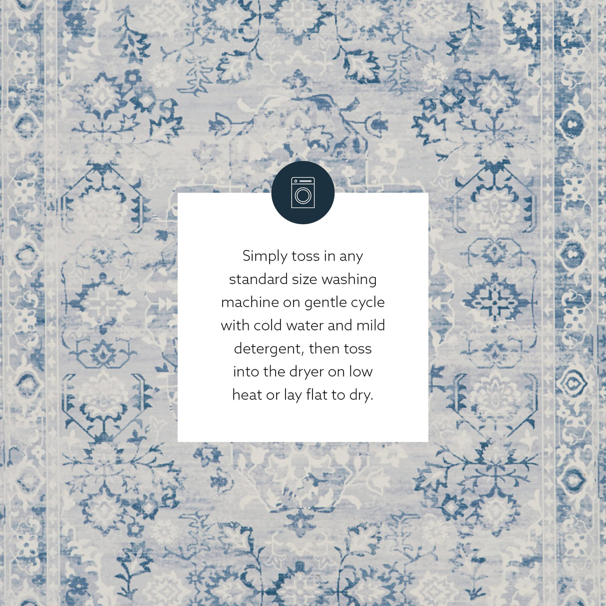 The Anywhere Washable Rug Klinch Grey & Ivory 5' X 7' Area Rug