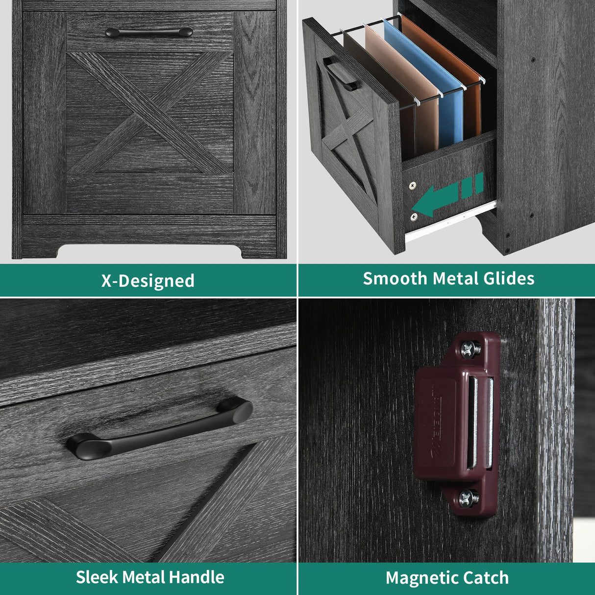 PowerMax 60” L-Shaped Computer Desk with USB & Power Outlets