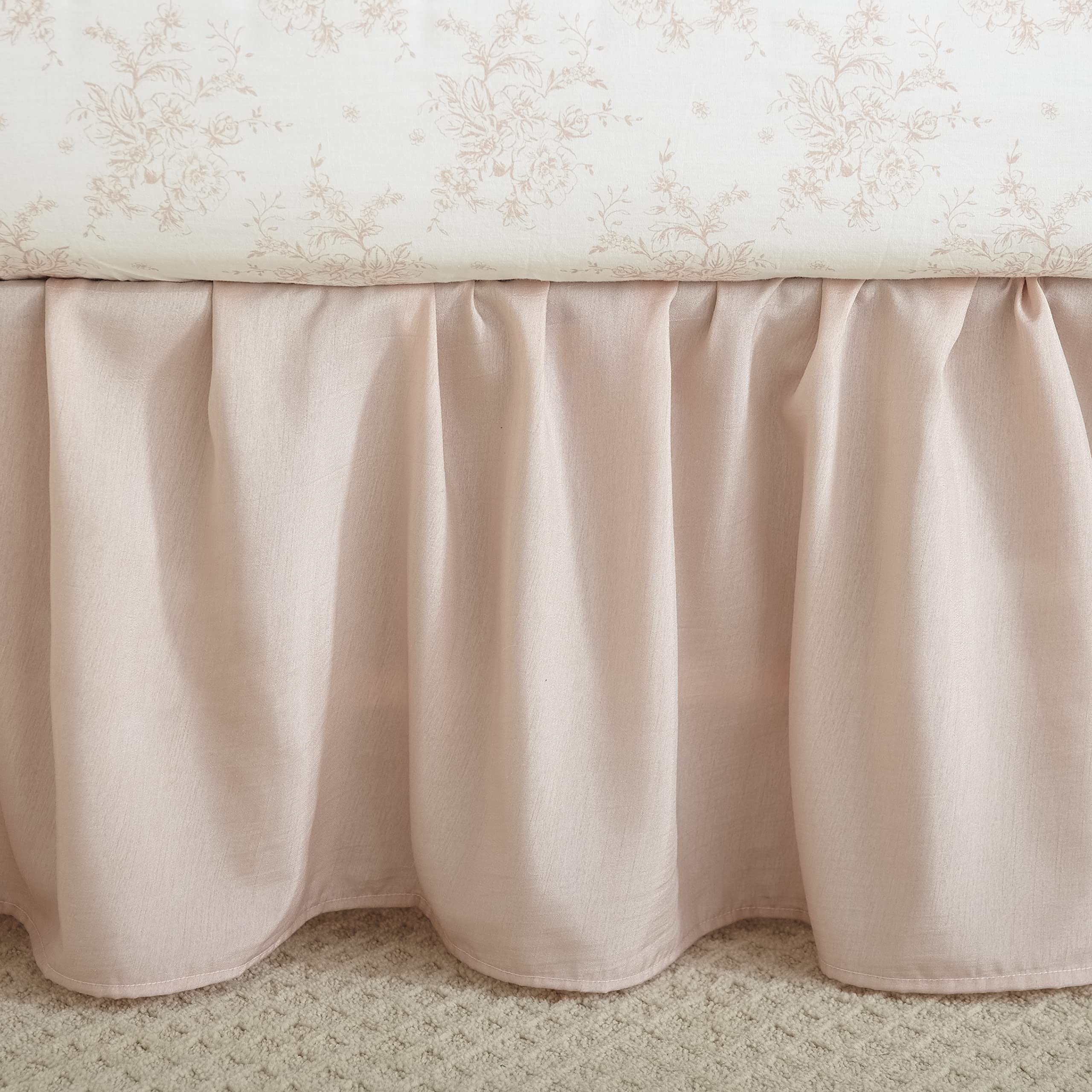 Crib Bed Set - Baby Nursery Set - Blush Velvet - Rich Velvet - 4 Piece Set Includes Quilt,