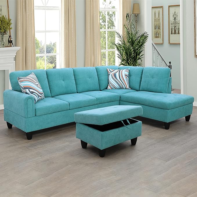 Couches for Living Room L Shaped Couch Upholstered Futon Sofa