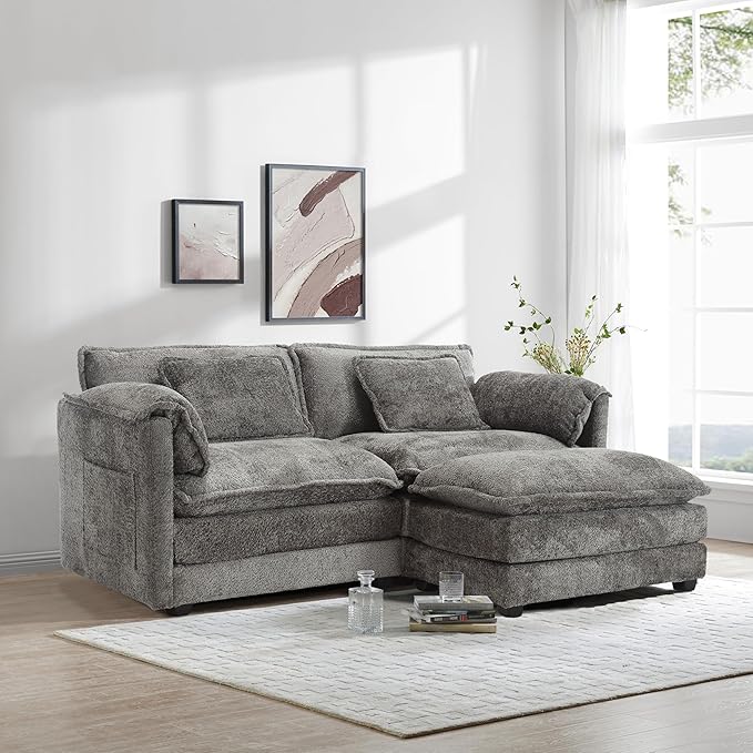 L Shaped Sectional Sofa Cloud Couch for Living Room