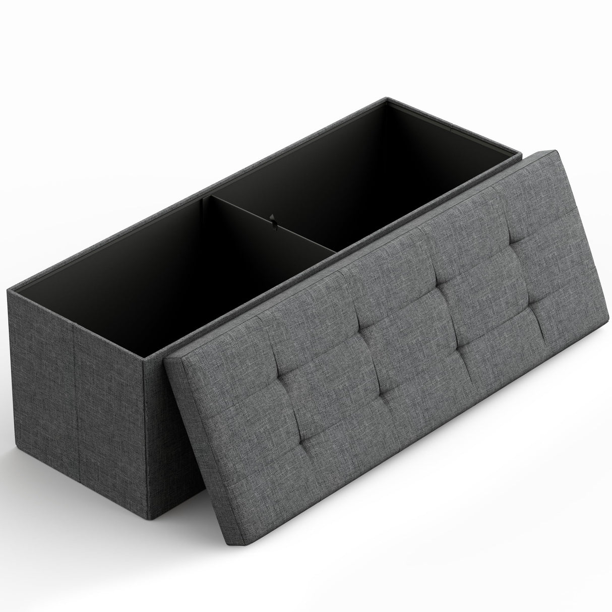 43" Folding Storage Ottoman Bench for Living Room