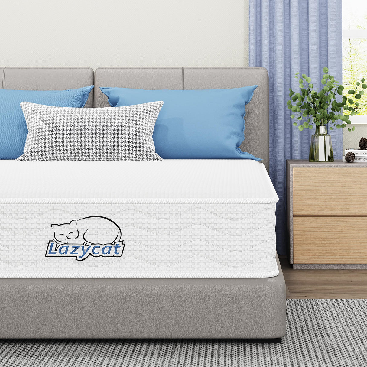 King Mattress, 10 Inch King Size Hybrid Mattress in a Box, Natural Latex Memory Foam