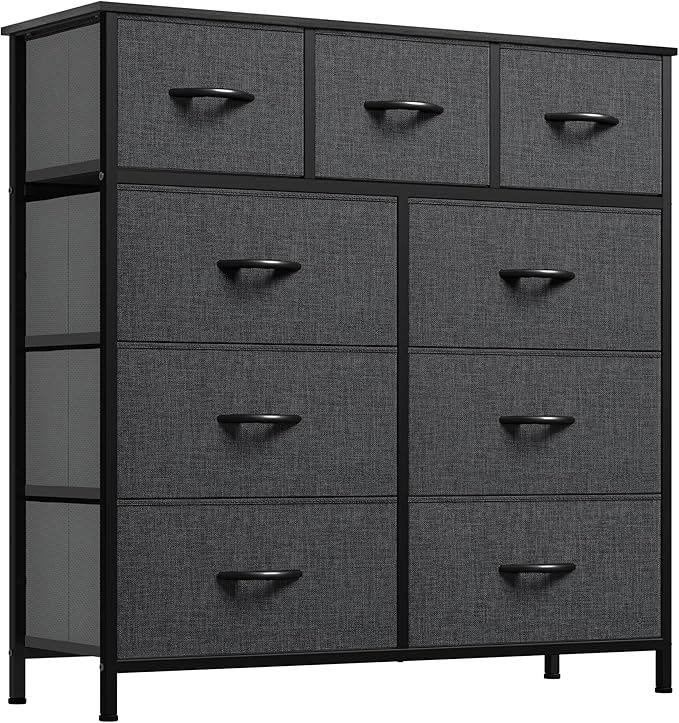 Dresser for Bedroom with 9 Drawers, Fabric Storage Dresser, Closet Dresser & Chest