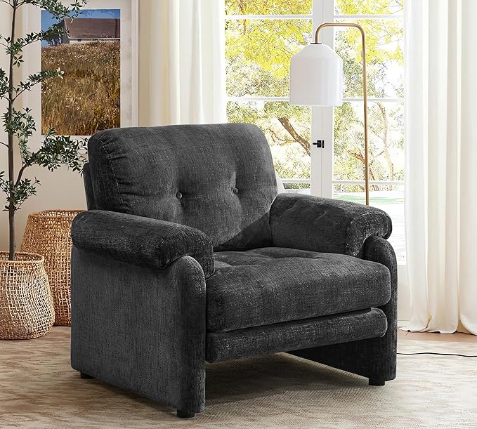 Oversized Accent Chair, 38.6" Wide Accent Chairs for Living Room,Comfy Chenille Modern Single Sofa Chair