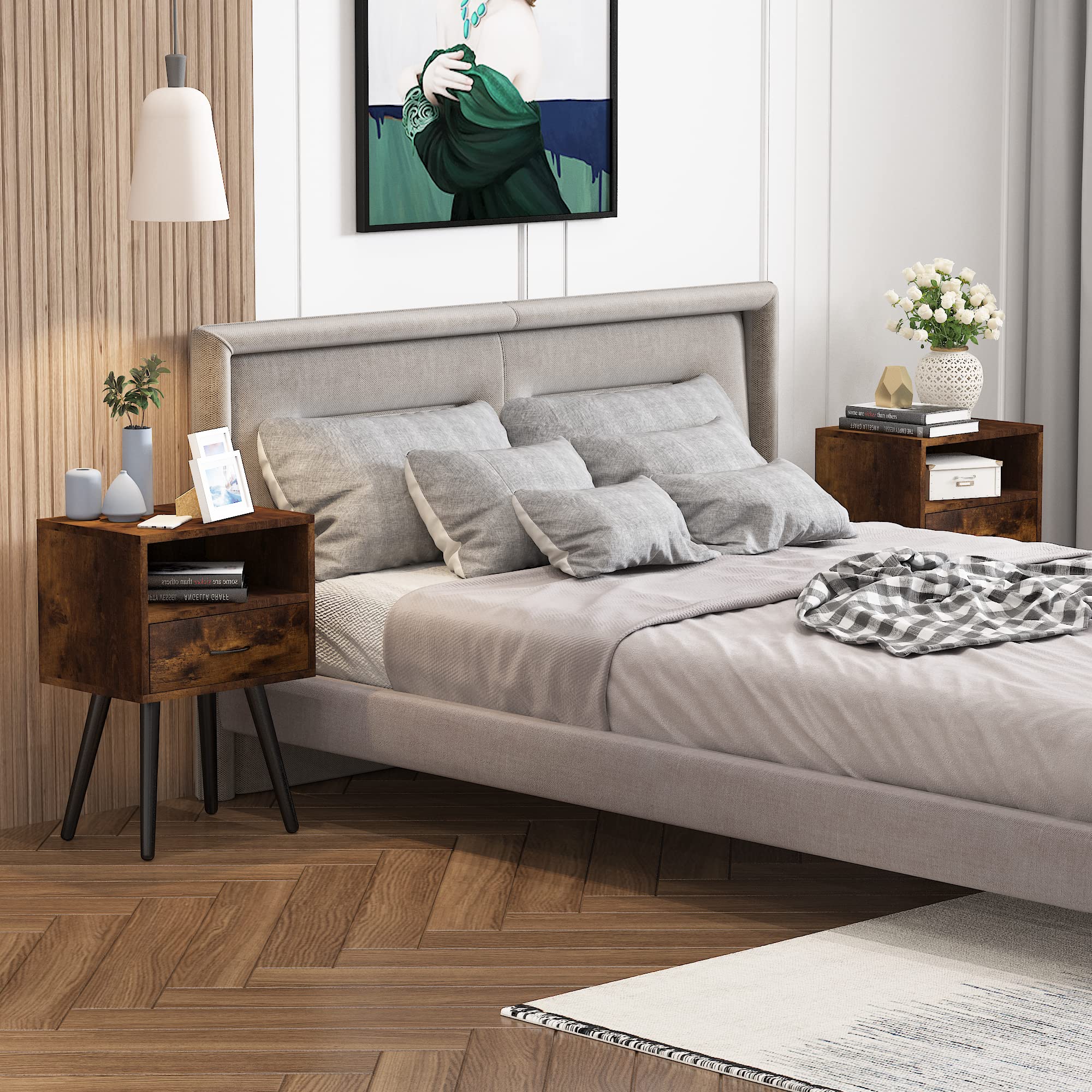 Nightstands Set of 2, Night Stand