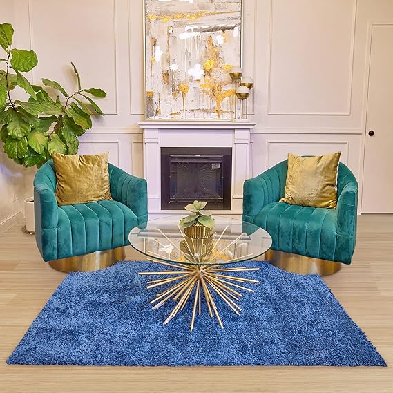 Modern Solid Ivory White Area Rug 5' x 8' - Indoor Outdoor Bohemian Accent