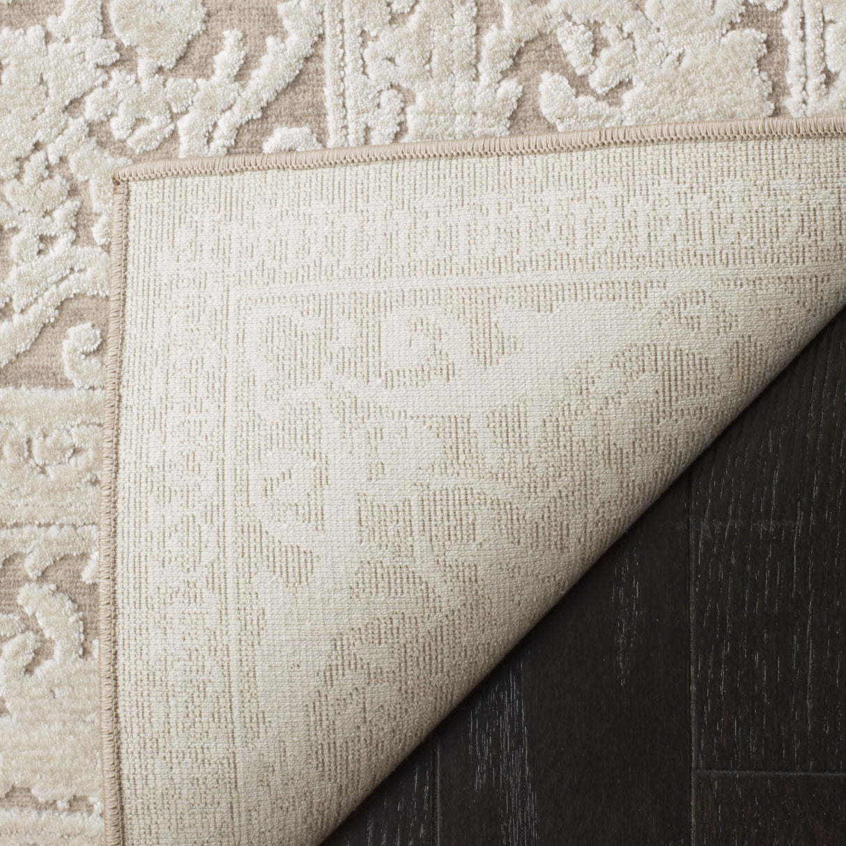 9x12 Area Rug - Reflection Collection - Beige & Cream Non-Shedding Rug