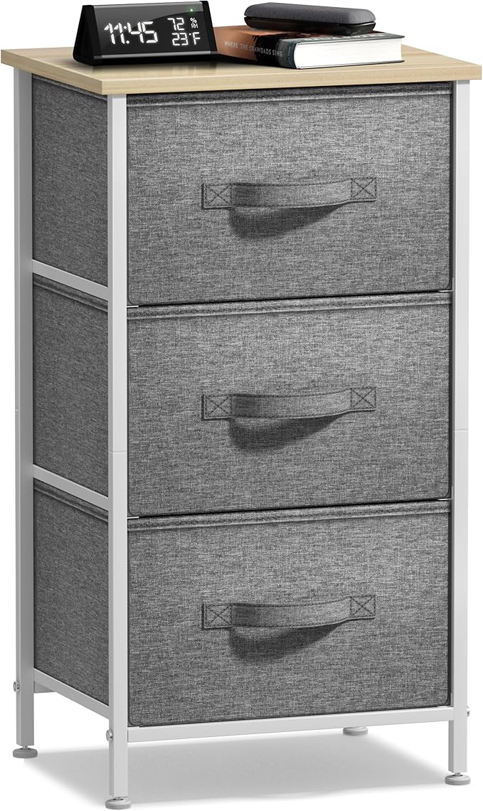 Nightstand with 2 Drawers - Bedside Furniture End Table Night Stand