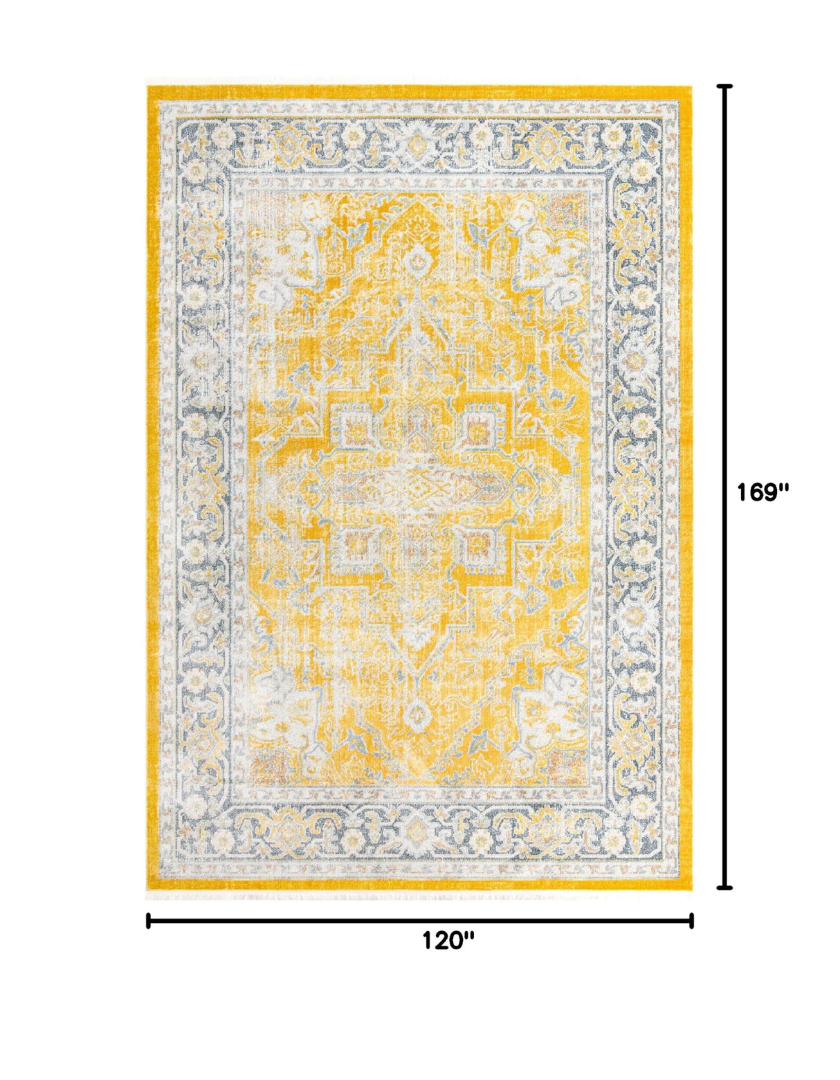 Baracoa Prado Area Rug 10' x 14'1" Rectangle Yellow Ivory