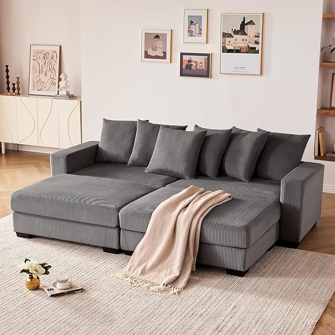 101.6" Deep Seat Modular Sectional Sofa, Sectional Couches for Living Room