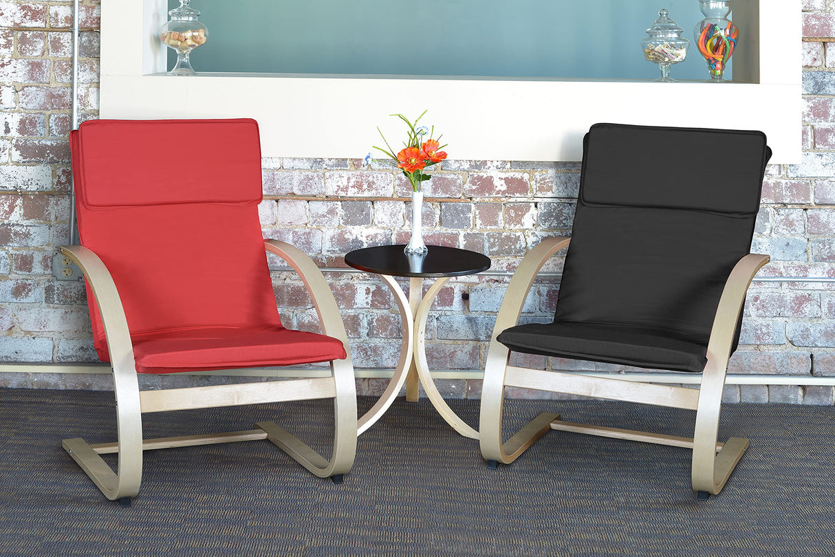 Mia Bentwood Round Accent Table- Natural Black