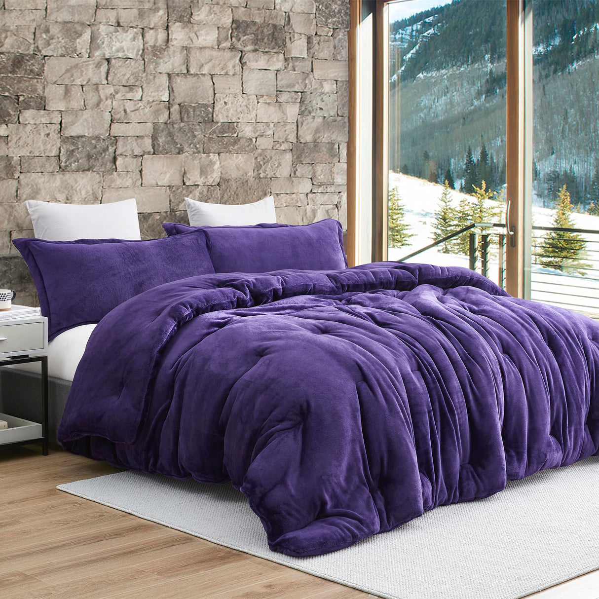 Than Thick - Coma Inducer® Alaskan King Comforter Set - Standard Plush Filling - Parachute Purple