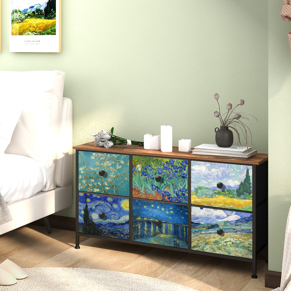 Dresser for Bedroom Van Gogh Chest of Drawers