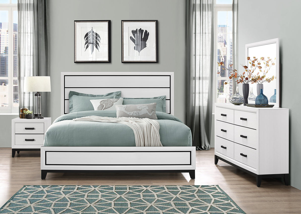 USA Kate BR Queen Bed, White