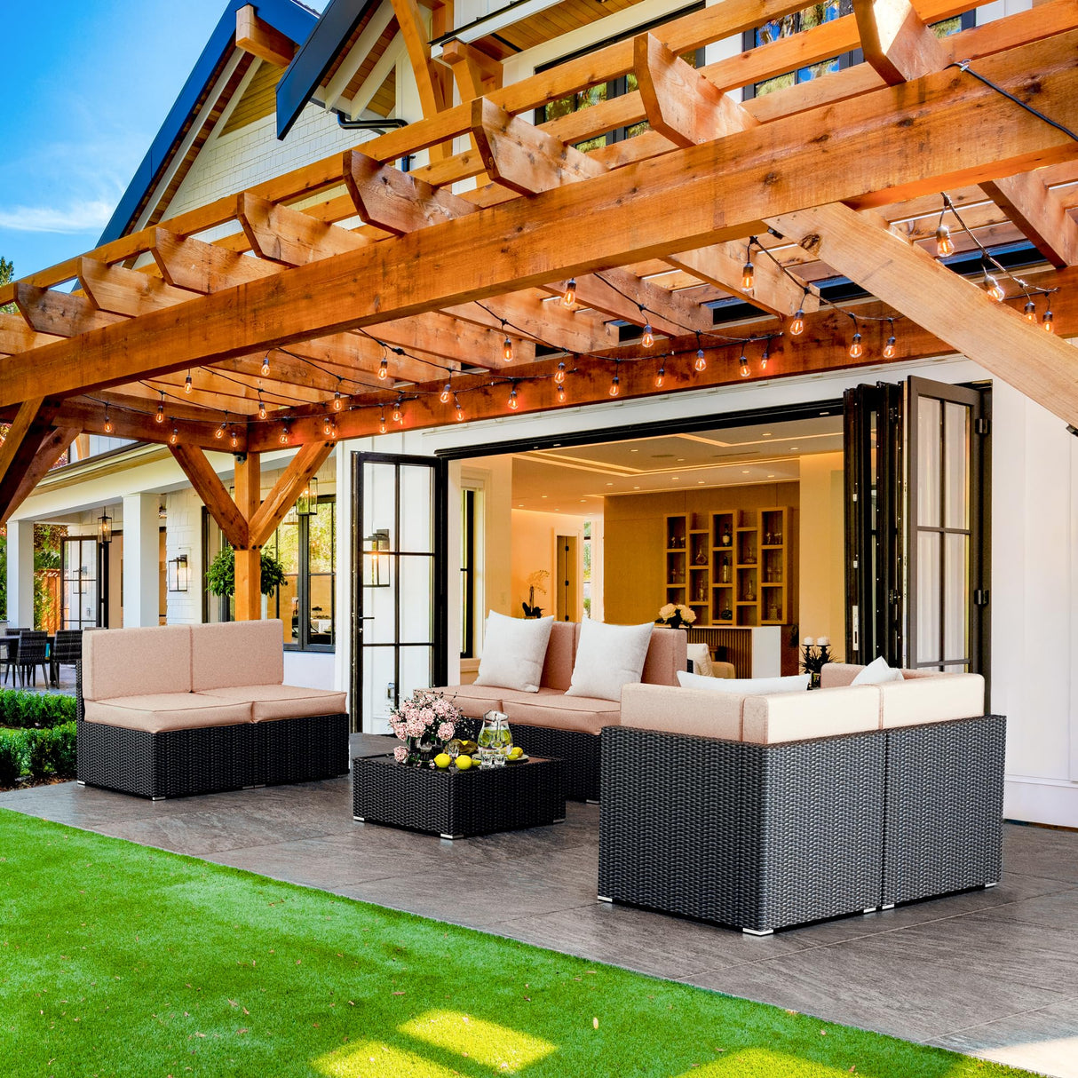 Outdoor Sectional Furnitureļ¼Wicker Patio sectional Furniture Sets