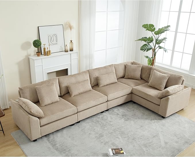 Modern Convertible Sectional Sofa,L Shaped Reversible Couch
