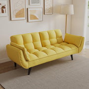 Futon Sofa Bed, Convertible Sleeper Couch 74" W Modern Velvet Loveseat