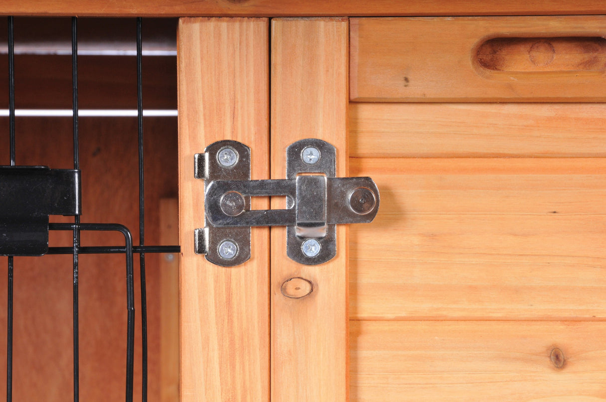 Stained Wood Prevue Pet Products Small 460 Rabbit Hutch, 36.0" L x 24.0" W x 35.5" H