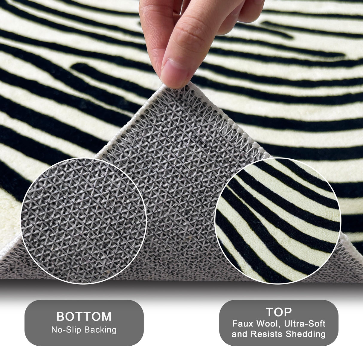 SunNewt 8x10 Rug Modern Abstract Area Rug Contemporary Striped Living Room Rug Stain Resistant Washable Rug Non-Shedding Bedroom Rug Non-Slip Low-Pile Floor Carpet for Dining Room Kitchen Home Office