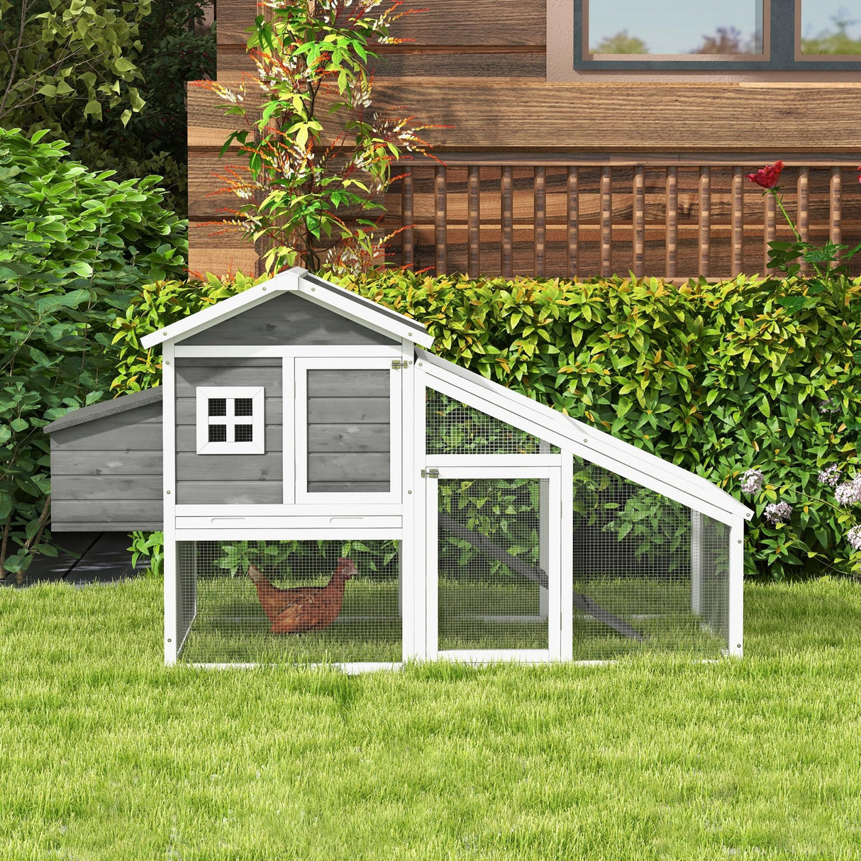 69" Chicken Coop Wooden Chicken House, Rabbit Hutch Pen