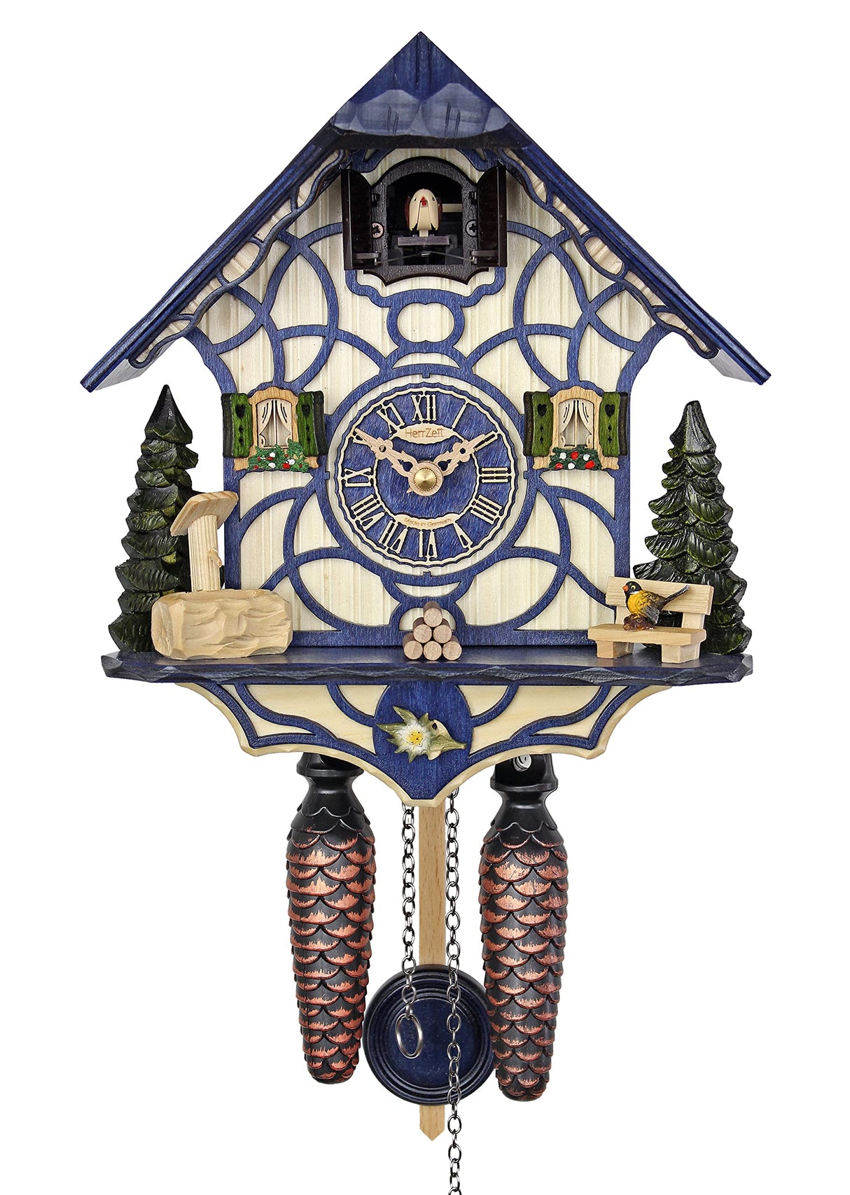 Quartz Cuckoo Clock - Magic Blue AH 34 QM