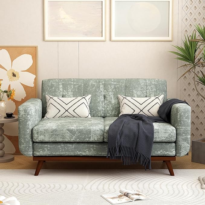 65" W Linen loveseat Sofa, Easy to Assemble, Modern Furniture