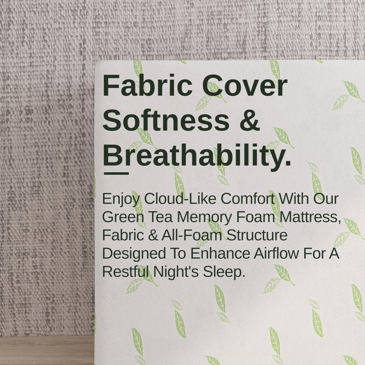 Twin XL Size Mattress, 6 Inch Anula Green Tea Infused Memory Foam Mattress