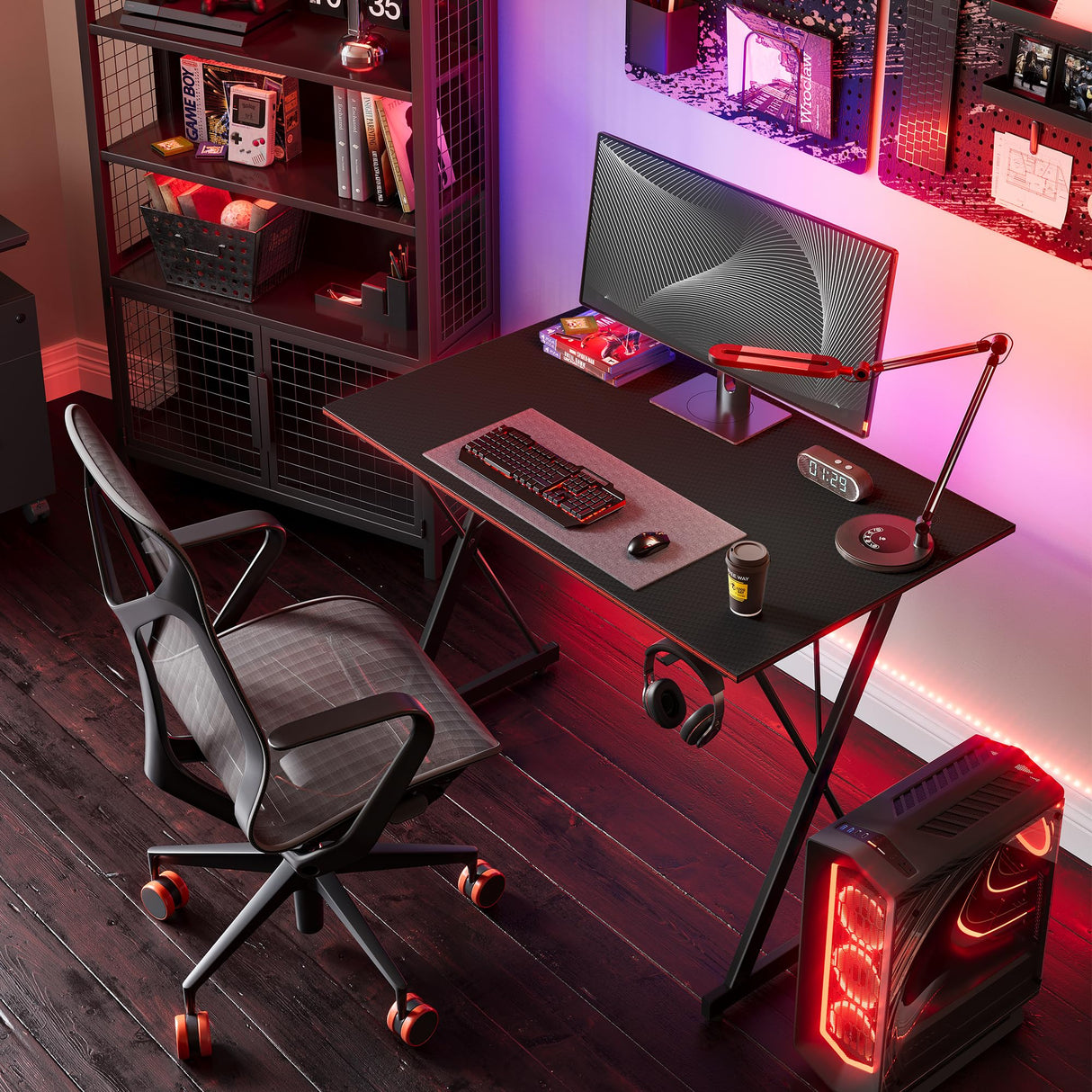 Gaming Desk 32 Inch PC Computer Desk, Home Office Desk Table Gamer Workstation