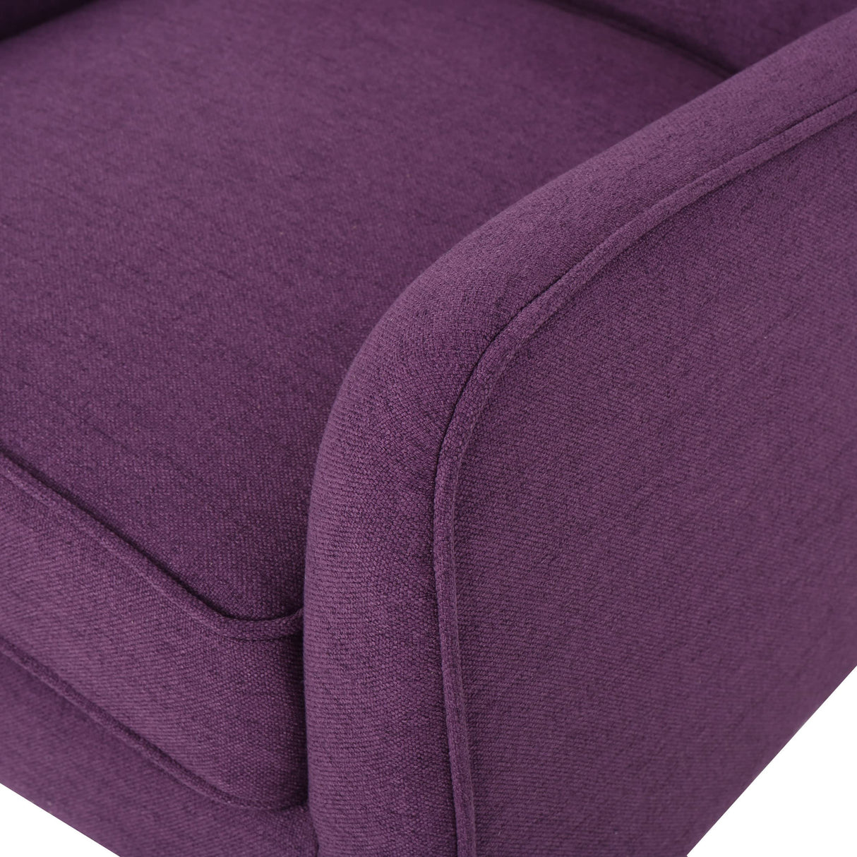Felicity Mid-Century Fabric Arm Chair, Purple