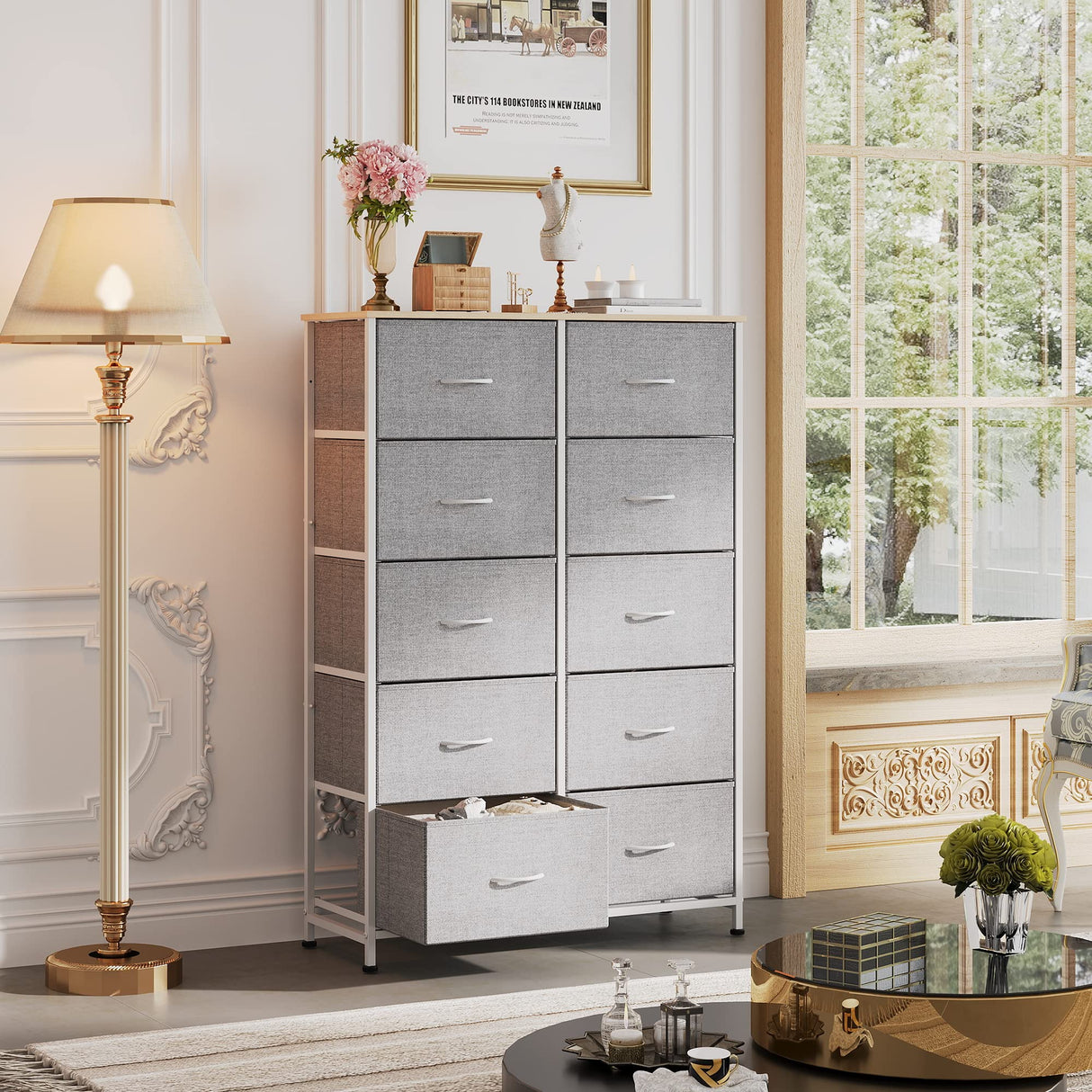 Tall Dresser for Bedroom with 10 Drawers, Chest of Drawers, Dressers Bedroom Furniture