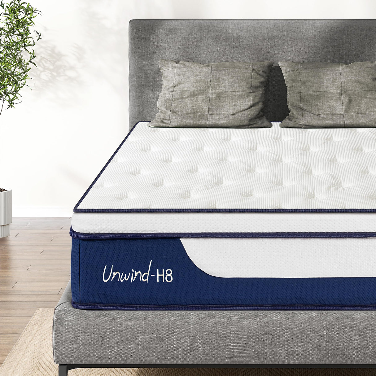Queen Mattress 10 Inch, Hybrid Mattress in a Box with Gel Memory Foam Mattress