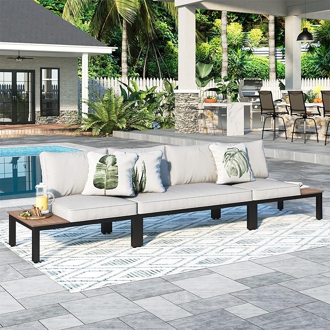 Outdoor Sectional Sofa 7 Piece Metal Outdoor Sectional Furniture Couch Patio