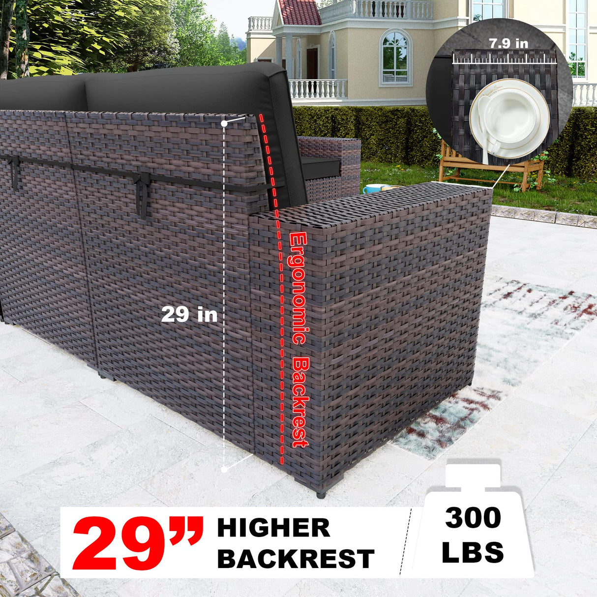 Waterproof Outdoor Patio Set, Modern All-Weather Patio Furniture Sets