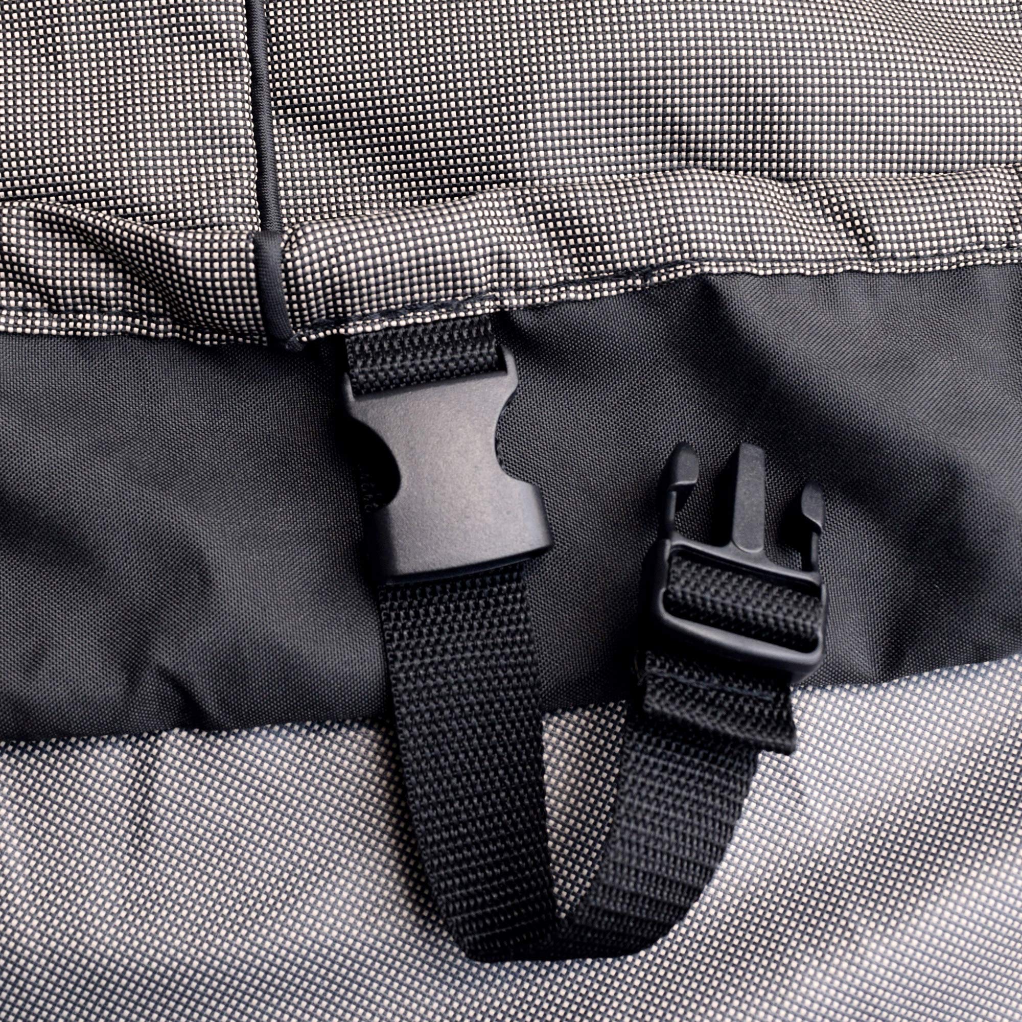 NeverWet Mojave Round Patio Table and Chairs Combo Cover, Black Ivory, Small