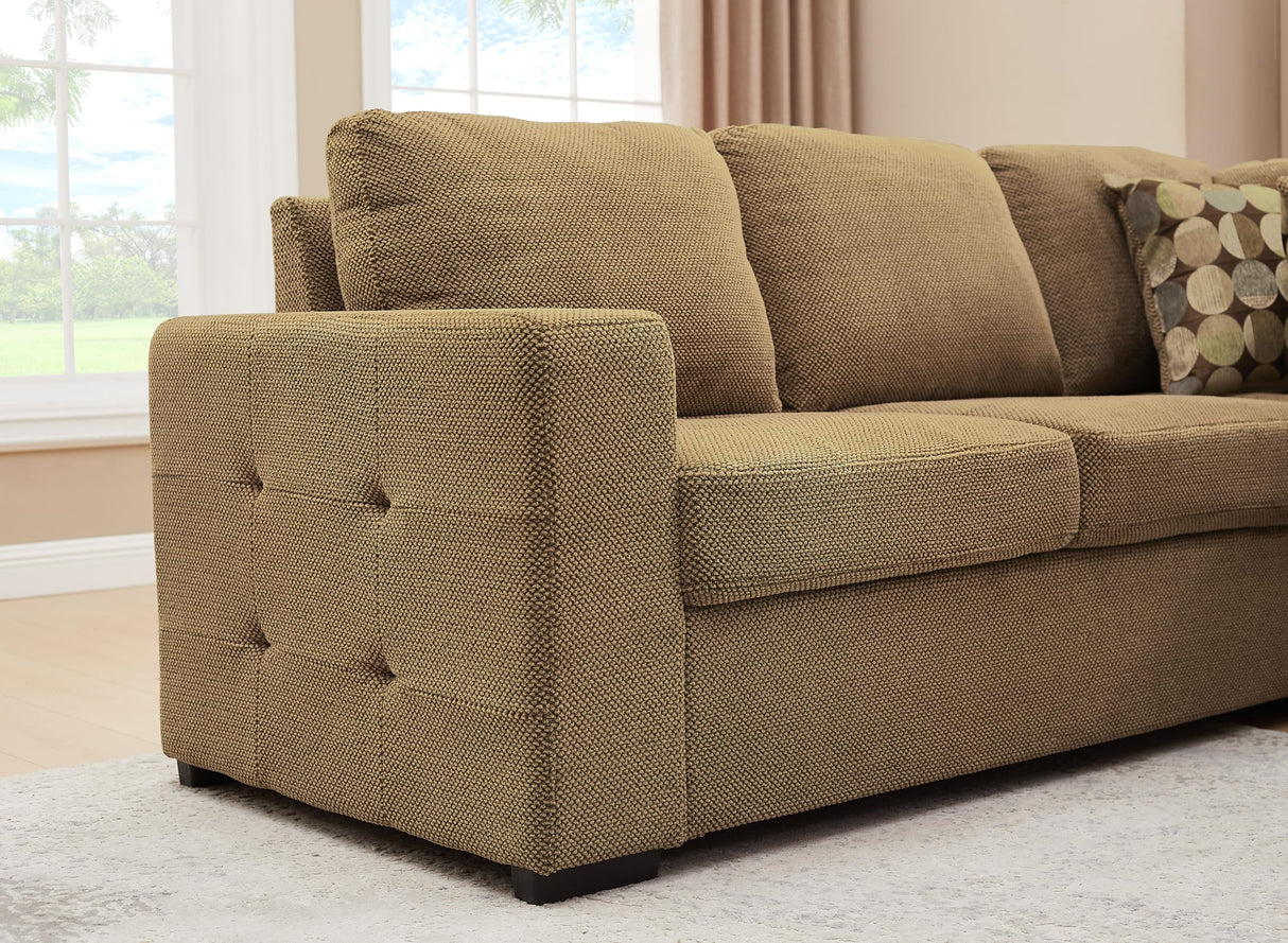 Sectional Sleeper Sofa with Pull Out Bed, Oversized Sectional Couch