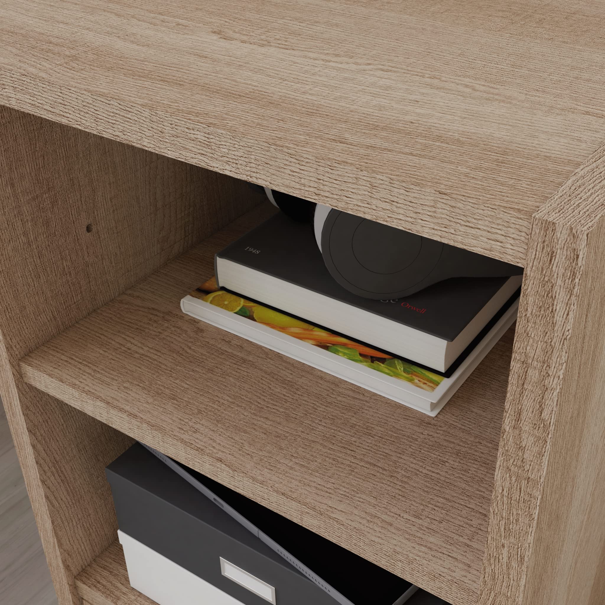 Beginnings Desk, L: 40.39" x W: 17.48" x H: 28.82", Summer Oak Finish