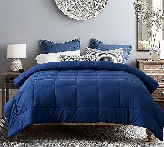 All Season Pre Washed Soft Microfiber White Goose Down Alternative Comforter