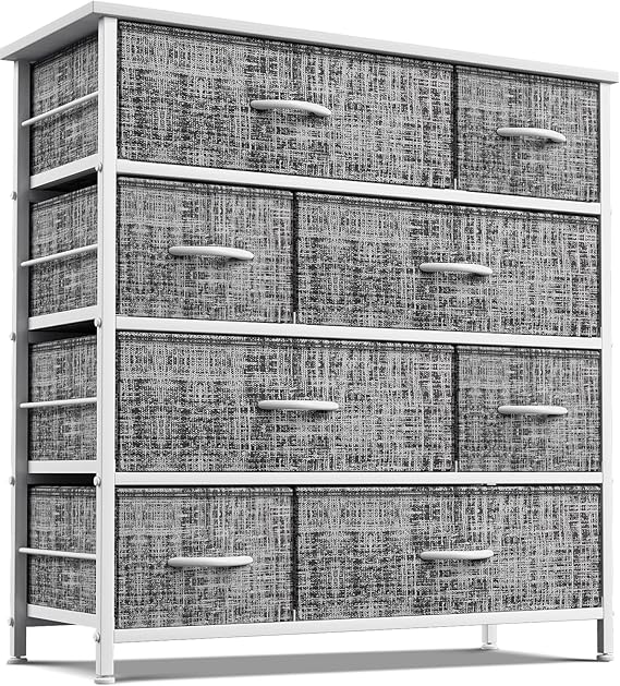 Dresser for Bedroom with 8 Drawers - Tall Chest Storage Tower