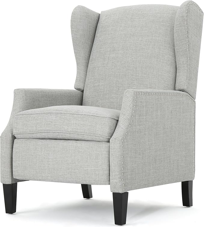 Christopher Knight Home Wescott Traditional Fabric Recliner, Navy Blue