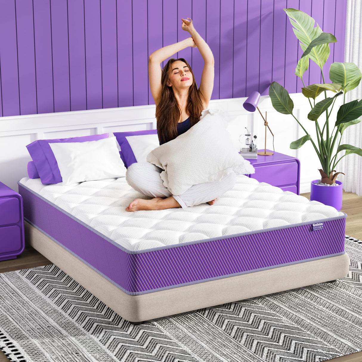 Queen Size Mattress, 12 Inch Hybrid Queen Mattress in a Box, Mattress Queen