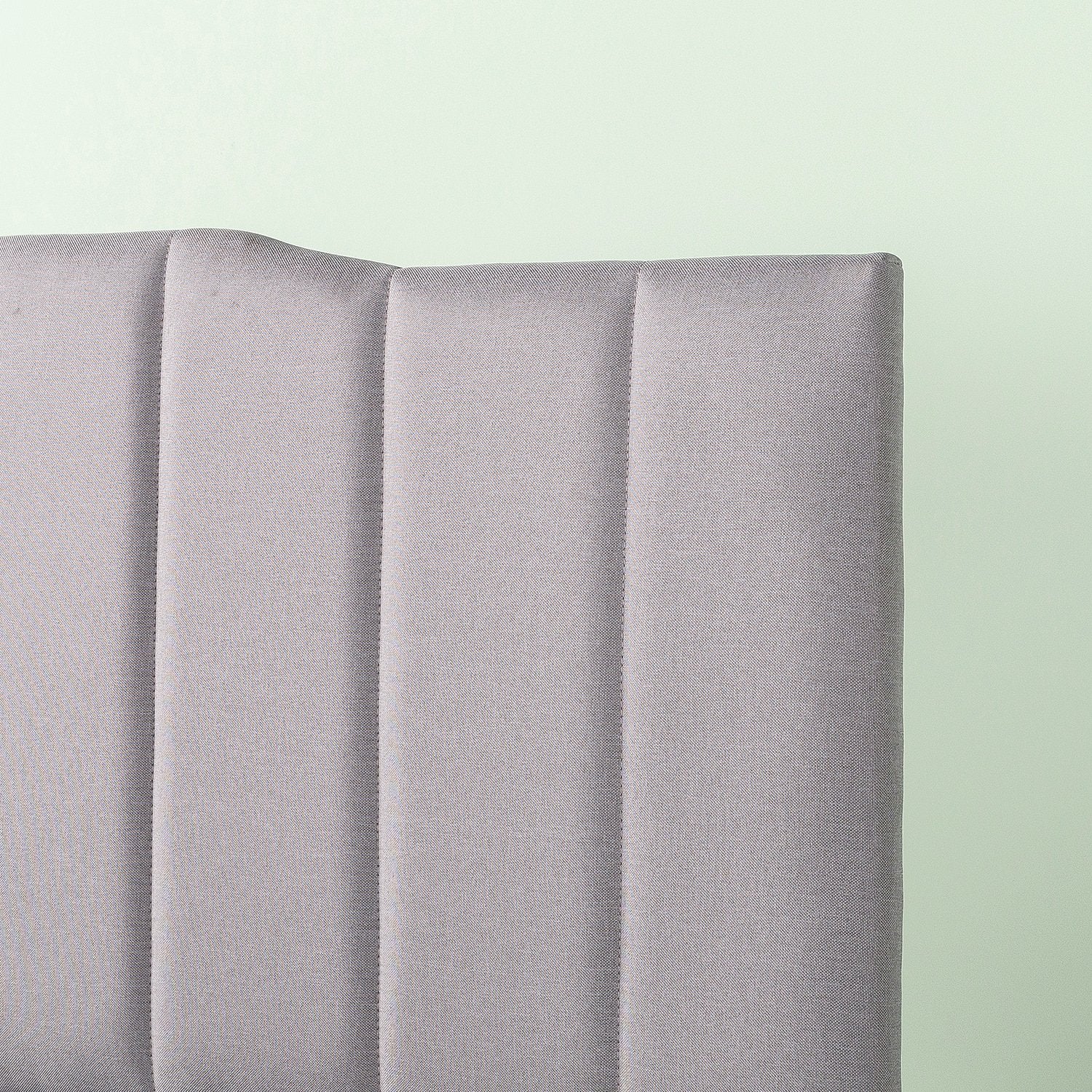 Satish Upholstered Channel Stitched Headboard in Light Grey