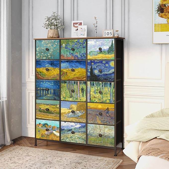 Dresser for Bedroom Van Gogh Chest of Drawers
